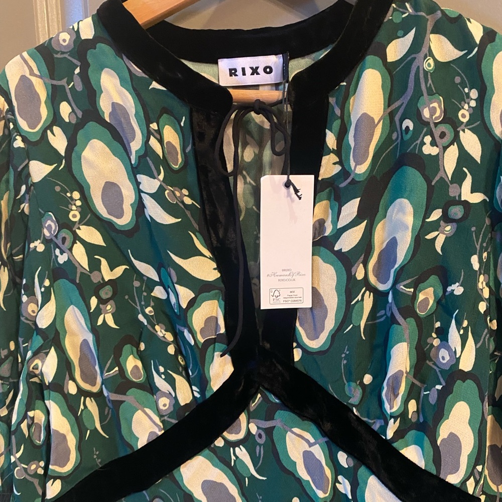 RIXO Green and Black Midi Dress - Picture 8 of 9